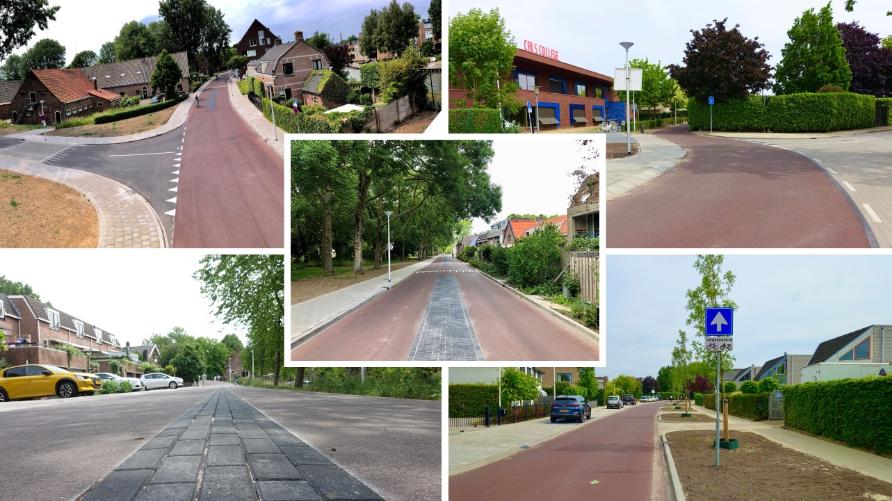 Collage van fietsstraat in IJsselstein
